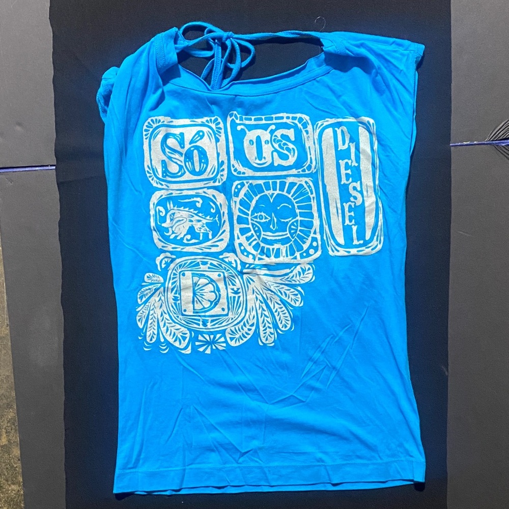 Diesel Blue Graphic Short Sleeve Tee